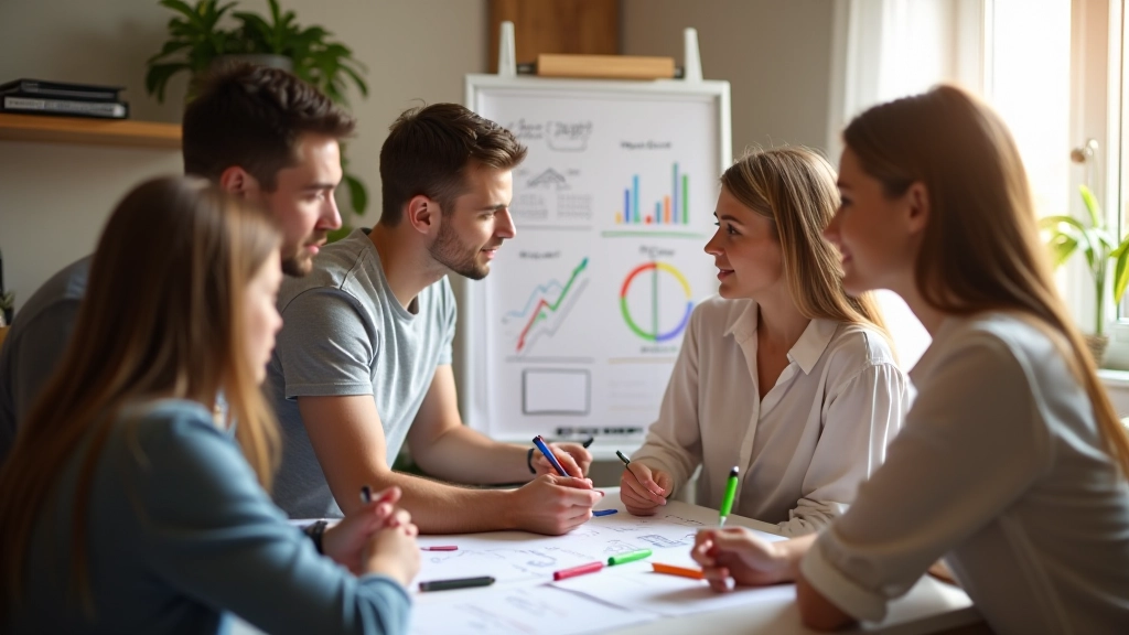 Rodina plánuje milníky na tabuli