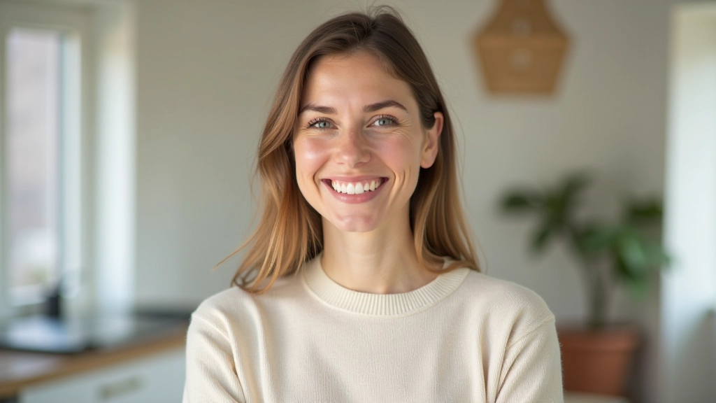 Žena se usmívá a drží si palec vzhůru, motivovaná a pozitivní